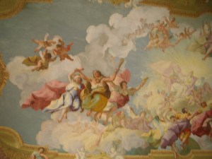 Melk abbey, library ceiling detail.JPG