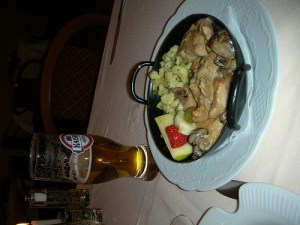 Melk, dinner with beer.JPG